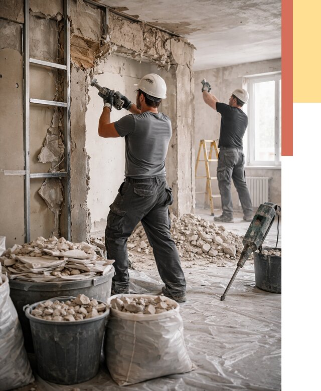 Демонтажные работы в Азнакаево от 2771 руб. — услуги и цена под ключ | ОТДЕЛОЧНИК-Знк