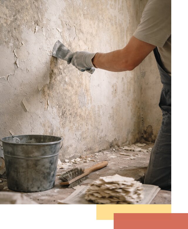 Удаление старой краски со стен в Азнакаево качественно и быстро