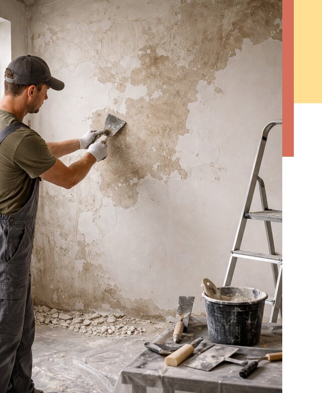 Снятие старой шпаклевки в Азнакаево от 1898 руб. — быстро и недорого | ОТДЕЛОЧНИК-Знк