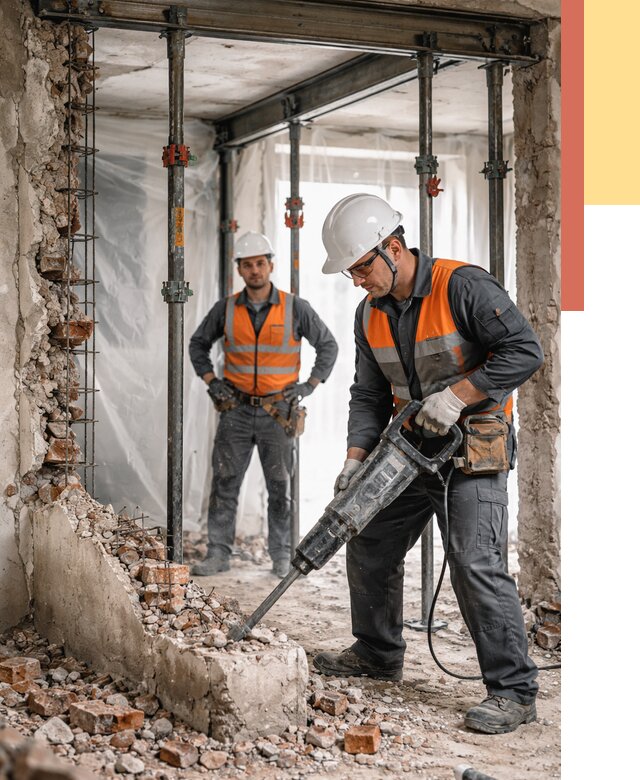 Снос несущих стен в Азнакаево от 10519 руб. — демонтаж несущей стены под ключ | ОТДЕЛОЧНИК-Знк