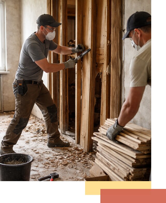 Демонтаж деревянных перегородок в Азнакаево быстро и аккуратно