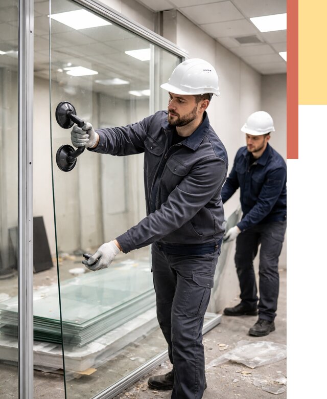 Демонтаж стеклянных перегородок в Азнакаево от 3284 руб. — быстро и недорого | ОТДЕЛОЧНИК-Знк