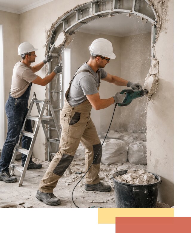 Демонтаж гипсокартонной арки в Азнакаево быстро и аккуратно