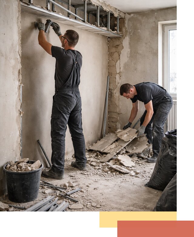 Демонтаж короба из гипсокартона в Азнакаево быстро и аккуратно