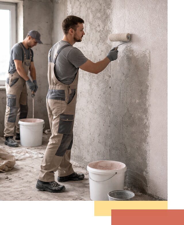 Нанесение бетоноконтакта на стены в Азнакаево для последующей отделки