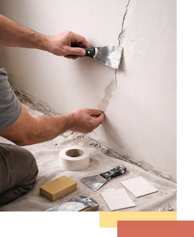 Заделка трещин и сколов в стенах и потолках в Азнакаево