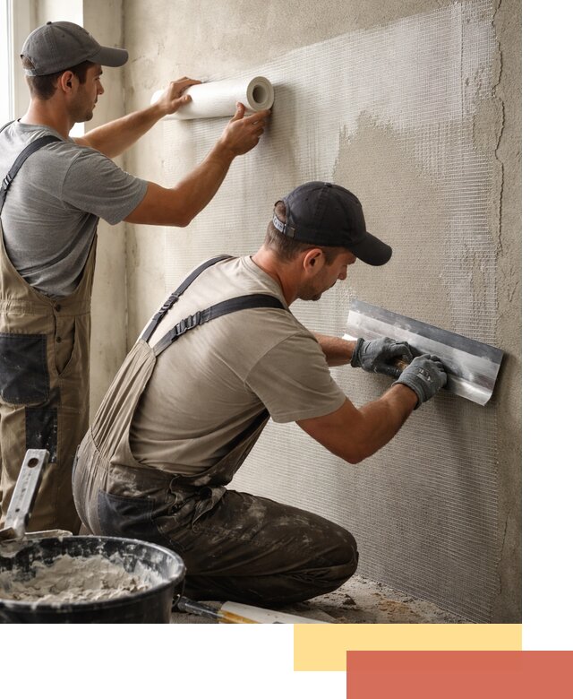 Армирование стен стеклосеткой в Азнакаево для прочной отделки