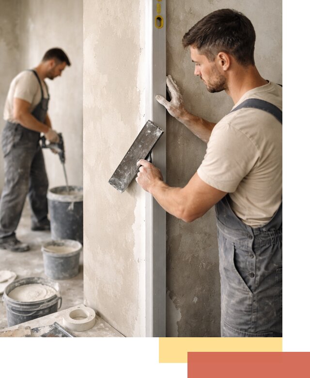 Выведение углов стен в Азнакаево: монтаж и оштукатуривание