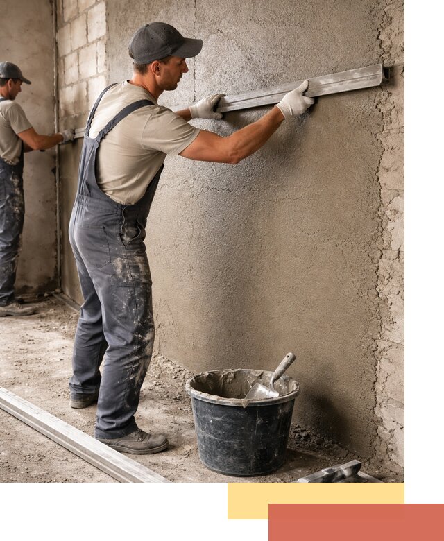 Штукатурка стен цементно-песчаная в Азнакаево профессионально