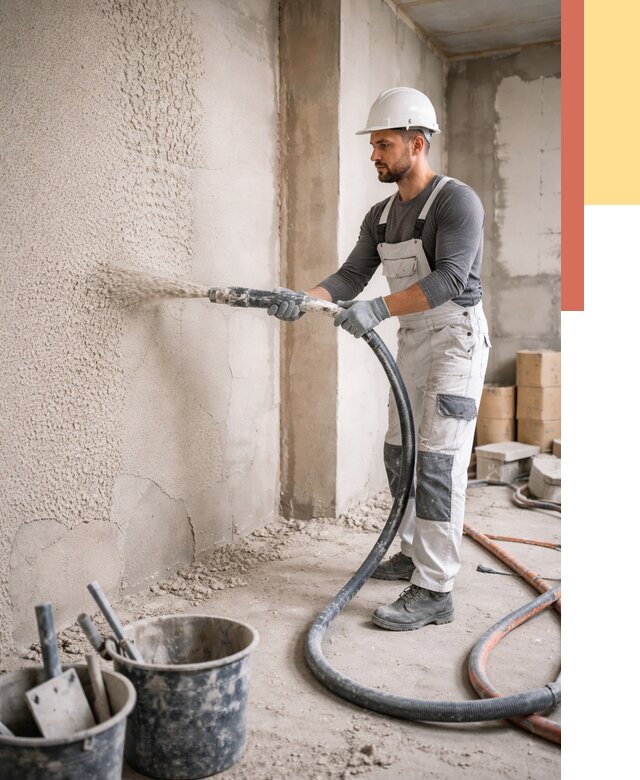 Машинная штукатурка стен в Азнакаево под ключ от 6670 руб./м2 | ОТДЕЛОЧНИК-Знк