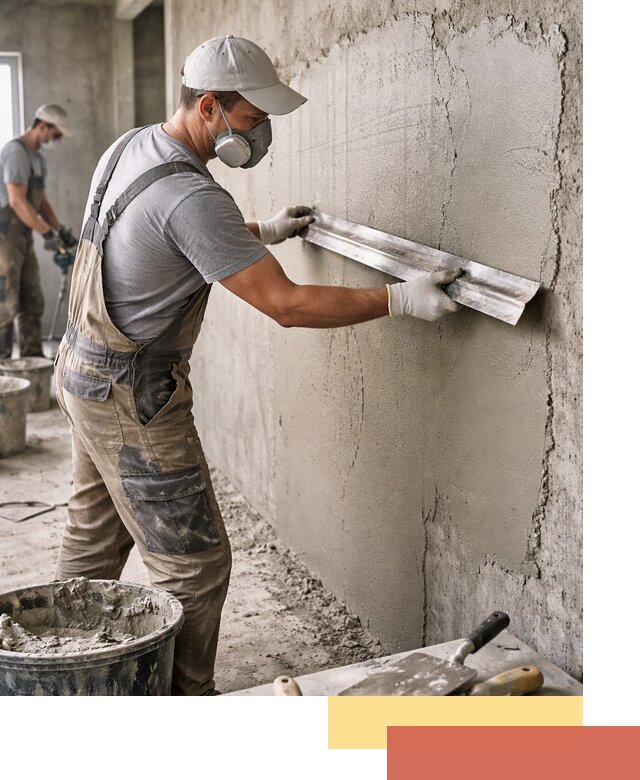 Штукатурка бетонных стен в Азнакаево качественно и долговечно