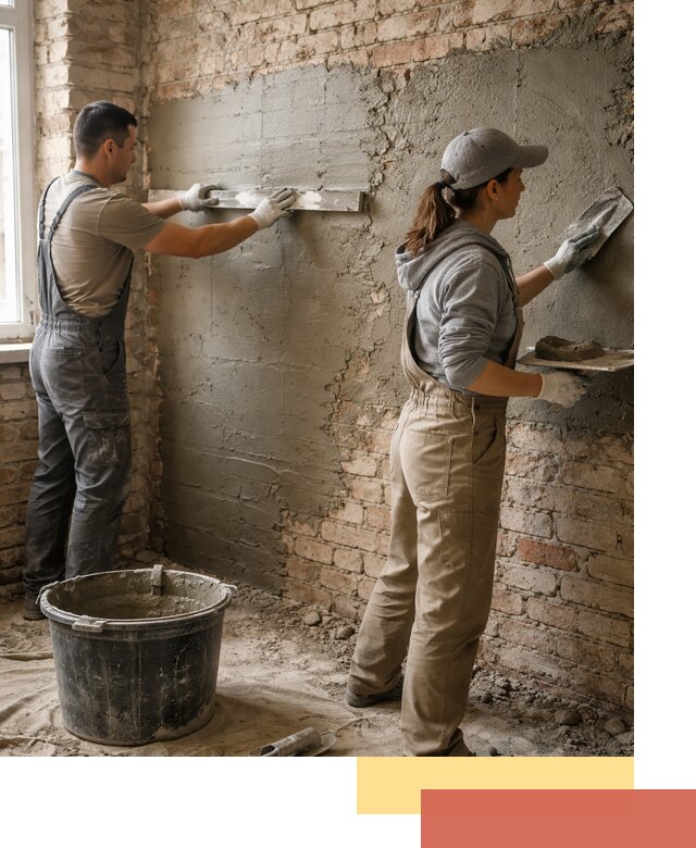 Штукатурка кирпичных стен в Азнакаево — качественно и надежно