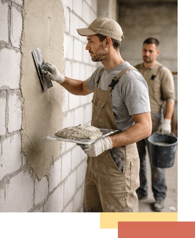 Штукатурка стен из газобетона в Азнакаево под ключ