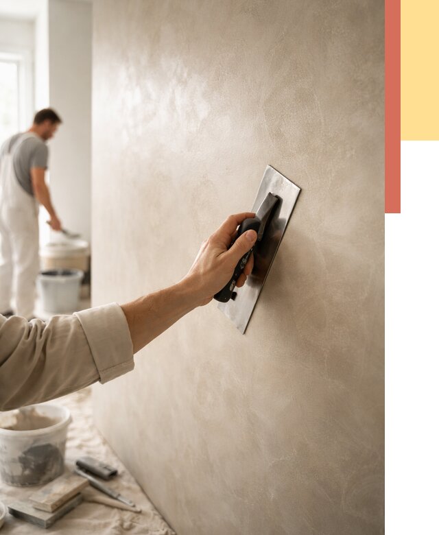 Венецианская штукатурка в Азнакаево от 3592 руб/м² — нанесение стен под ключ | ОТДЕЛОЧНИК-Знк