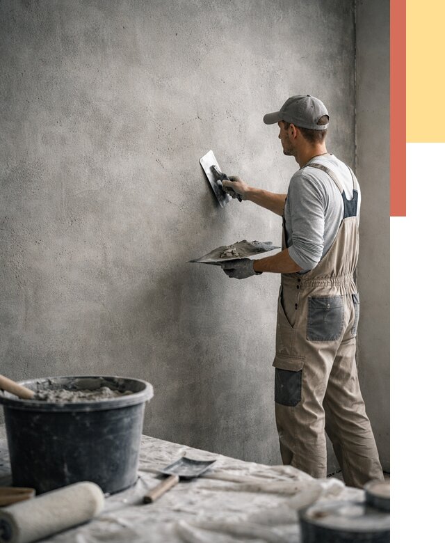 Декоративная штукатурка под бетон в Азнакаево от 2566 руб./м² — нанесение под ключ | ОТДЕЛОЧНИК-Знк