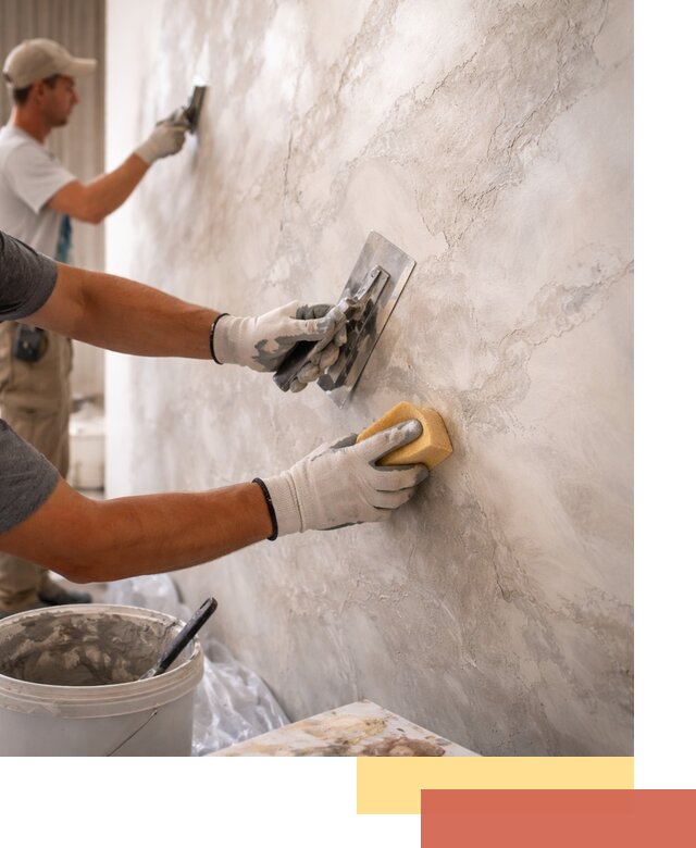 Декоративная штукатурка под мрамор в Азнакаево для стен и потолков