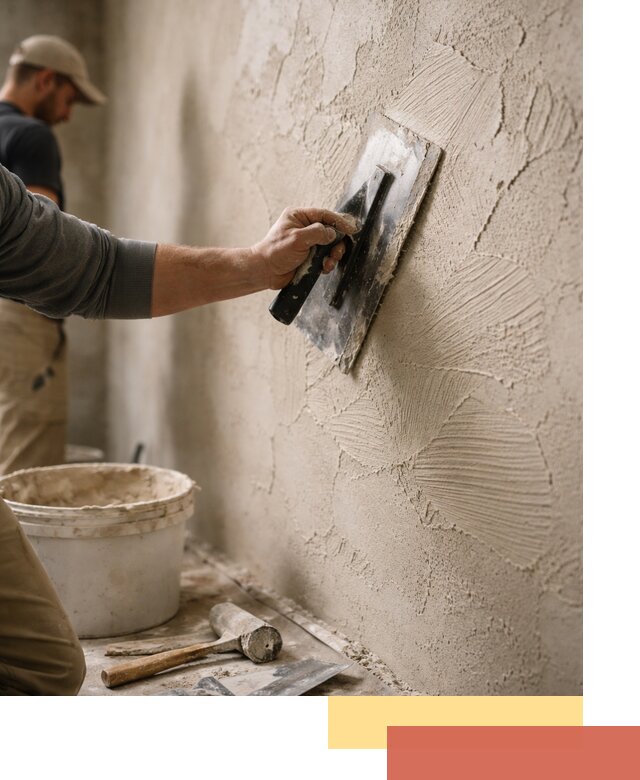 Фактурная штукатурка стен в Азнакаево — монтаж, отделка, реставрация