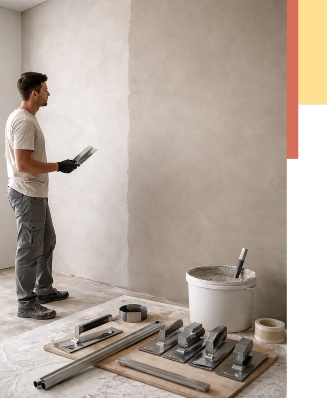 Нанесение микроцемента на стены в Азнакаево от 3284 руб./м2 под ключ | ОТДЕЛОЧНИК-Знк