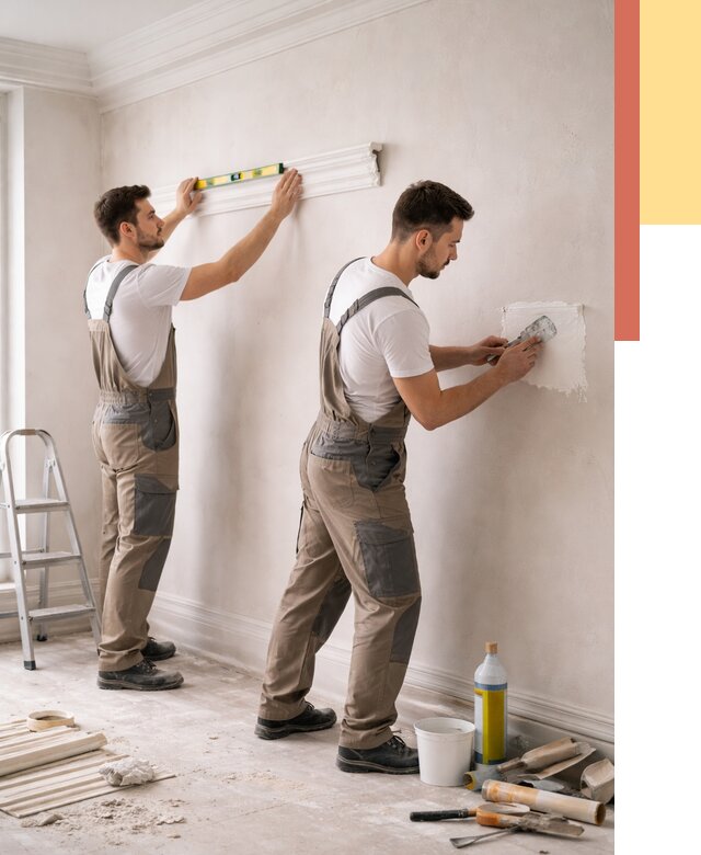 Монтаж лепнины на стены в Азнакаево от 4618 руб. — недорого, быстро | ОТДЕЛОЧНИК-Знк