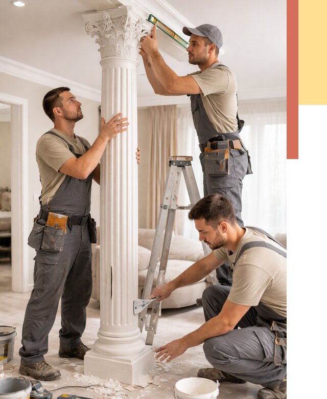 Установка декоративных колонн в Азнакаево от 12314 руб. под ключ | ОТДЕЛОЧНИК-Знк