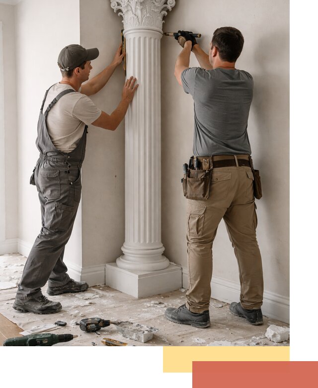 Установка декоративных колонн в Азнакаево под ключ