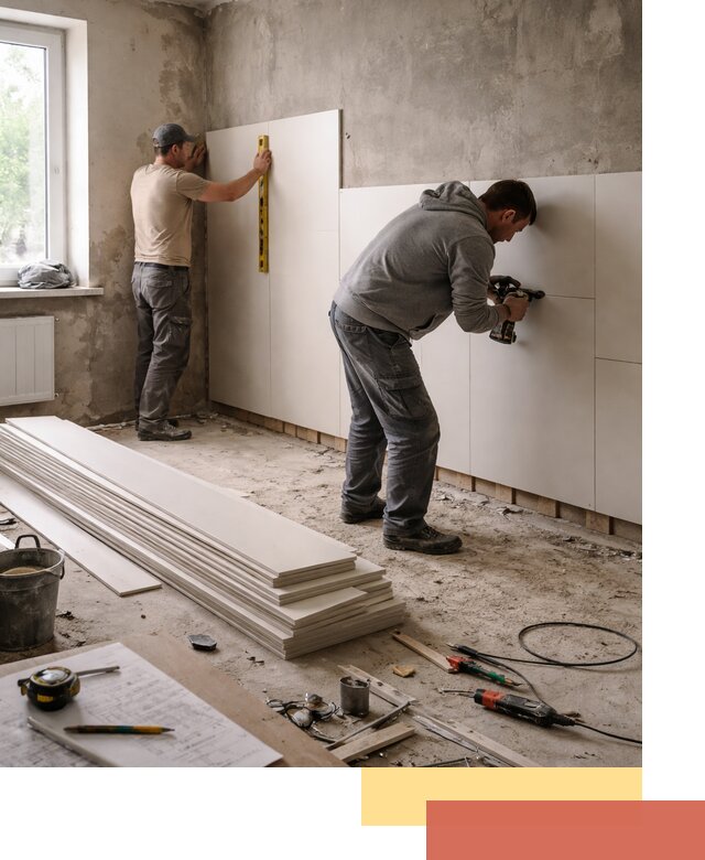 Монтаж ПВХ панелей на стены в Азнакаево качественно и быстро