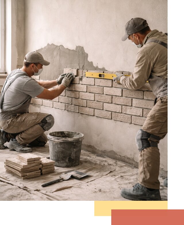 Монтаж декоративного кирпича профессионально в Азнакаево