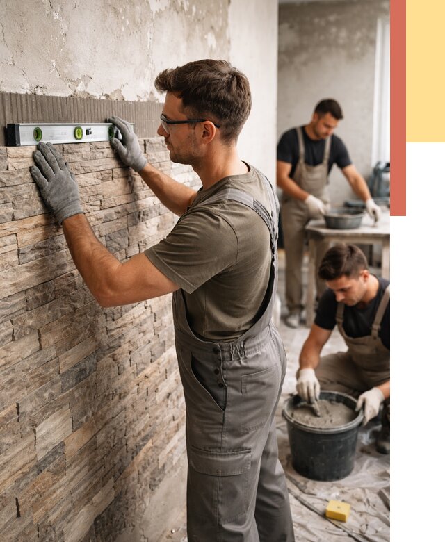 Монтаж искусственного камня в Азнакаево от 4618 руб. под ключ | ОТДЕЛОЧНИК-Знк