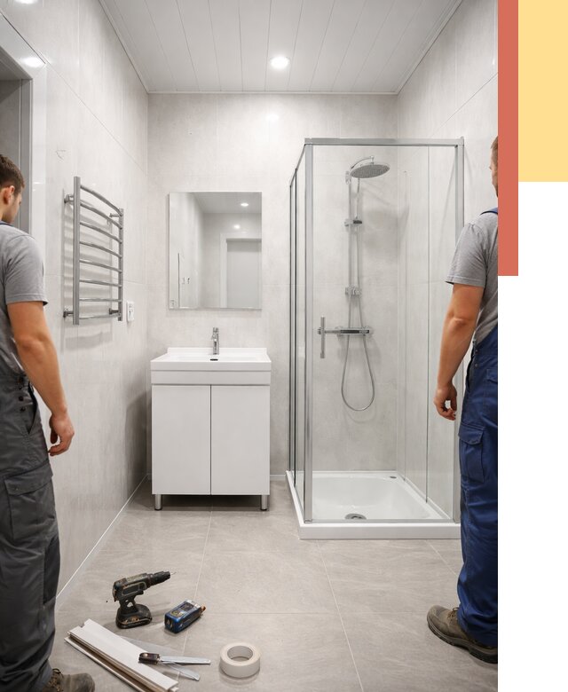 Отделка ванной комнаты панелями ПВХ в Азнакаево от 4618 руб. за м2 | ОТДЕЛОЧНИК-Знк