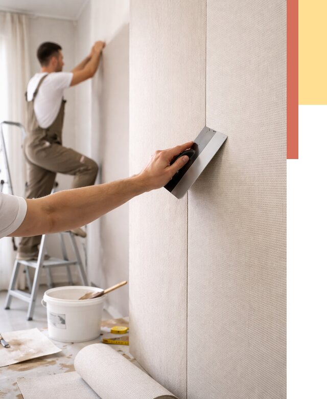 Поклейка текстильных обоев в Азнакаево от 4618 руб. под ключ | ОТДЕЛОЧНИК-Знк