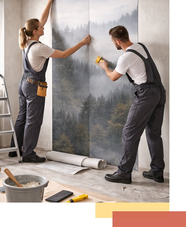 Поклейка фотообоев профессионально в Азнакаево под ключ