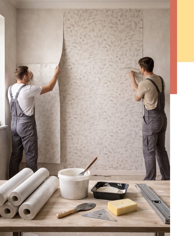 Поклейка обоев с подбором рисунка в Азнакаево от 3592 руб. | ОТДЕЛОЧНИК-Знк - быстро и недорого