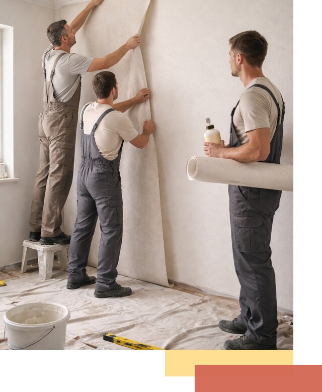 Оклейка стен обоями в Азнакаево — качественно и профессионально