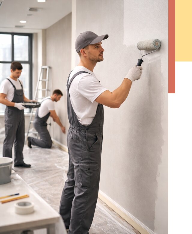 Покраска стен в офисе в Азнакаево от 8723 руб. — быстро и недорого | ОТДЕЛОЧНИК-Знк