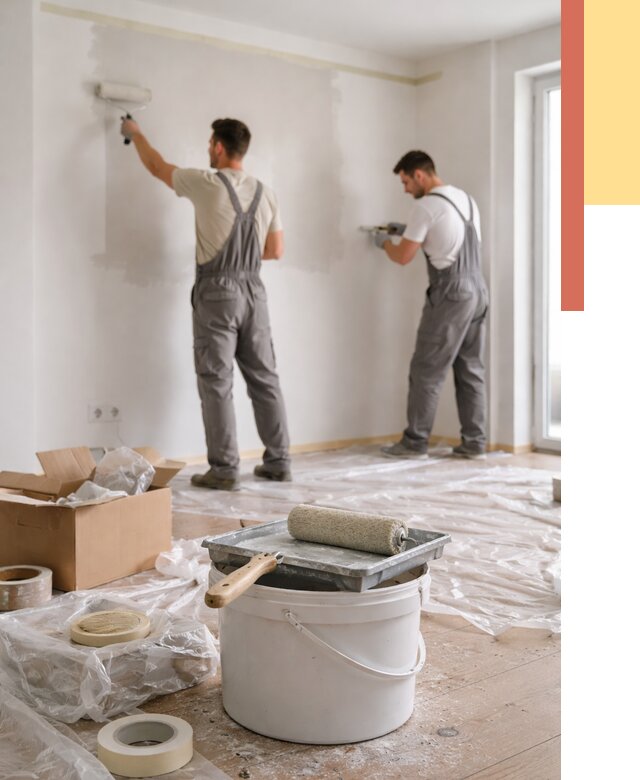 Покраска стен в квартире в Азнакаево от 2566 руб/м2 — быстро и недорого | ОТДЕЛОЧНИК-Знк