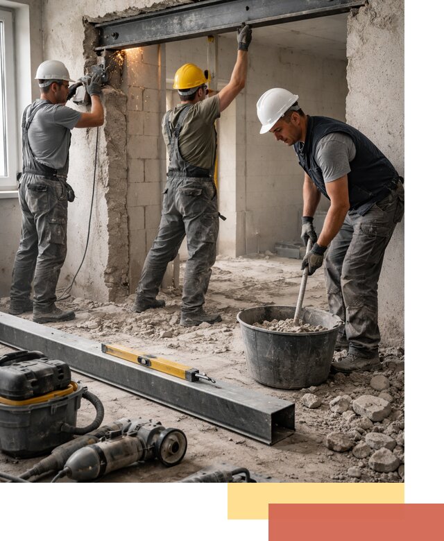 Создание проемов в стенах и несущих конструкциях в Азнакаево