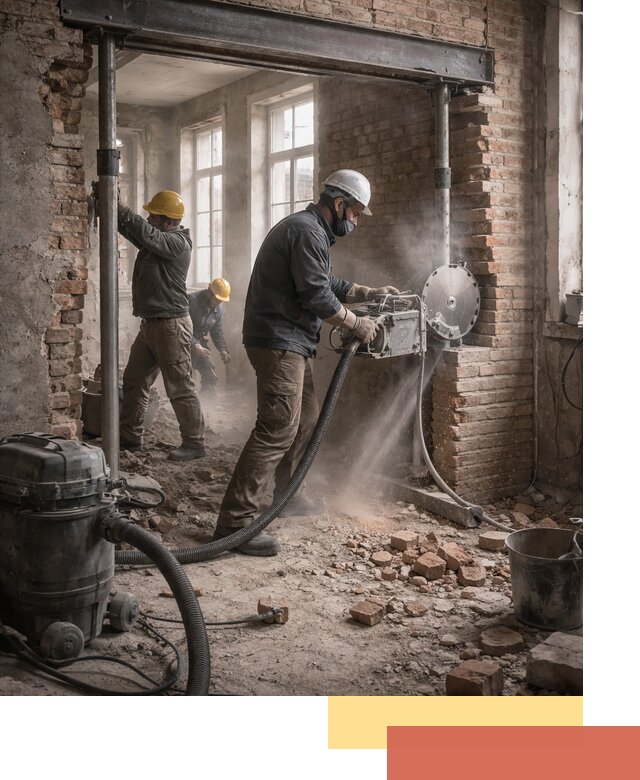 Прорезка проема в стене под дверной или оконный проем в Азнакаево