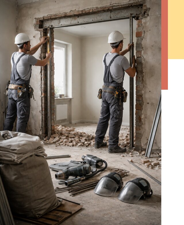 Расширение дверного проема в Азнакаево от 12828 руб. под ключ | ОТДЕЛОЧНИК-Знк