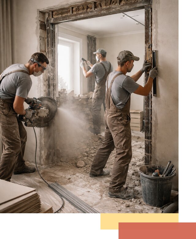 Расширение дверного проема под установку новой двери в Азнакаево