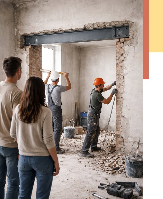 Усиление проема в стене в Азнакаево от 9749 руб. — усиление дверного проема металлоконструкцией | ОТДЕЛОЧНИК-Знк