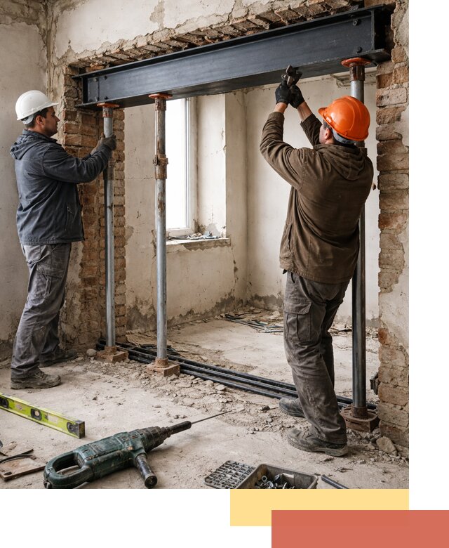 Усиление проема в стене в Азнакаево для расширения и безопасности