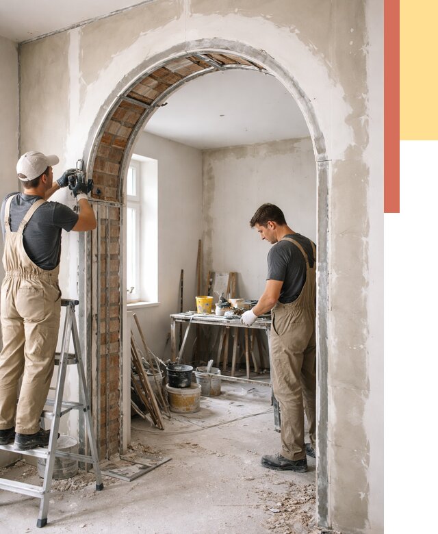 Устройство арочного проема в Азнакаево от 9749 руб. под ключ — быстро и недорого | ОТДЕЛОЧНИК-Знк