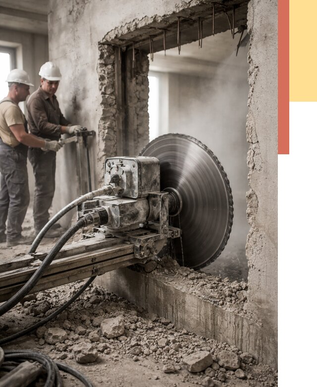 Алмазная резка проемов в Азнакаево от 4618 руб. быстро и недорого | ОТДЕЛОЧНИК-Знк