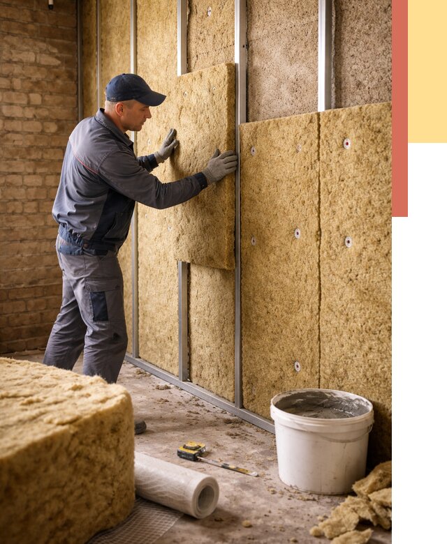 Утепление стен минватой в Азнакаево от 1385 руб./м2 — недорого и быстро | ОТДЕЛОЧНИК-Знк