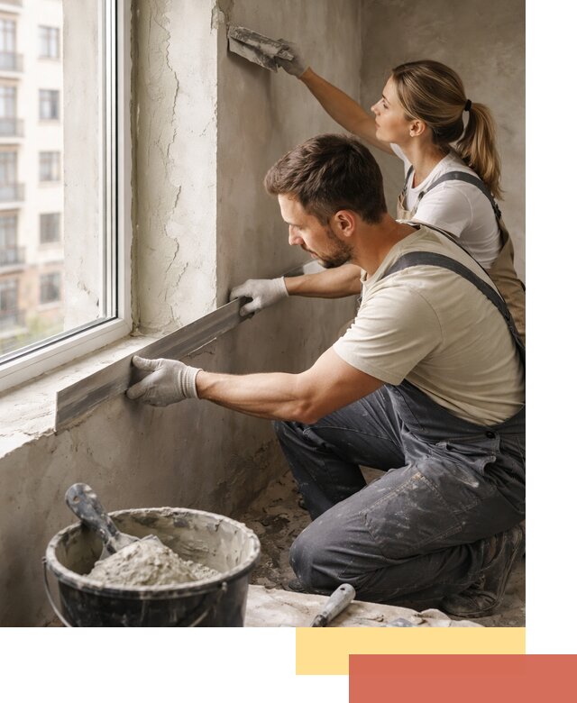 Штукатурка откосов дверей и окон профессионально в Азнакаево