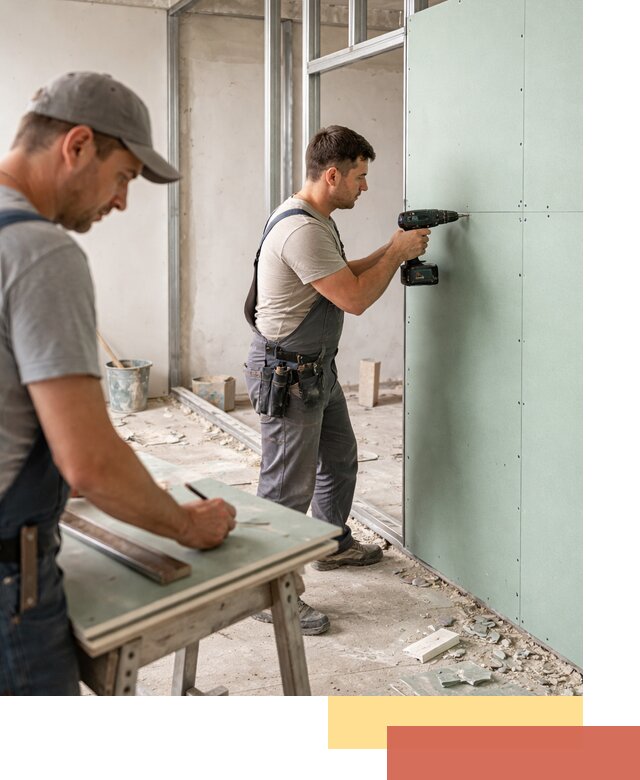 Перегородки из влагостойкого гипсокартона под ключ в Азнакаево