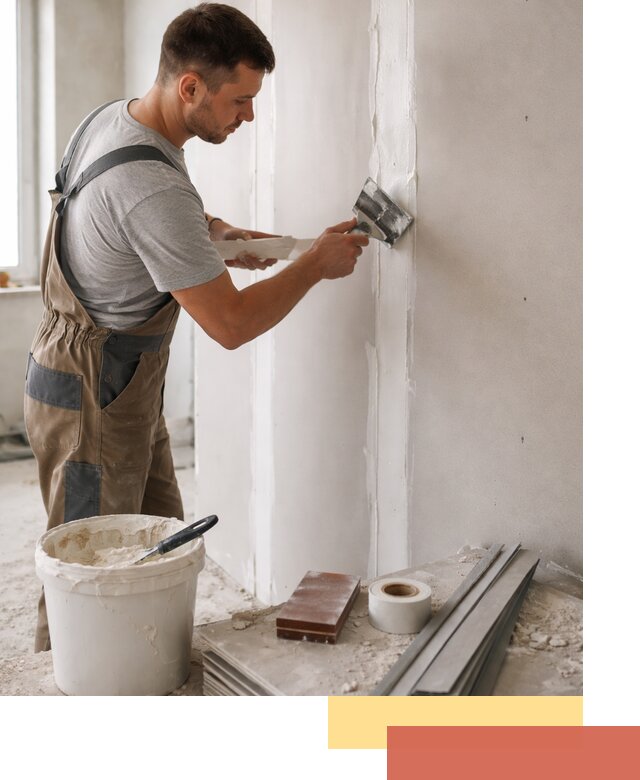 Шпаклевка перегородок из гипсокартона в Азнакаево качественно и быстро