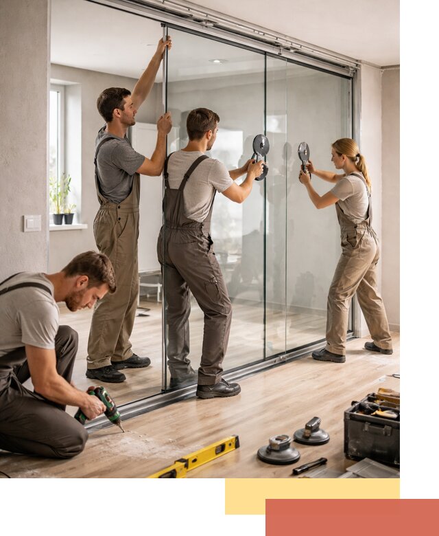 Изготовление стеклянных перегородок на заказ в Азнакаево