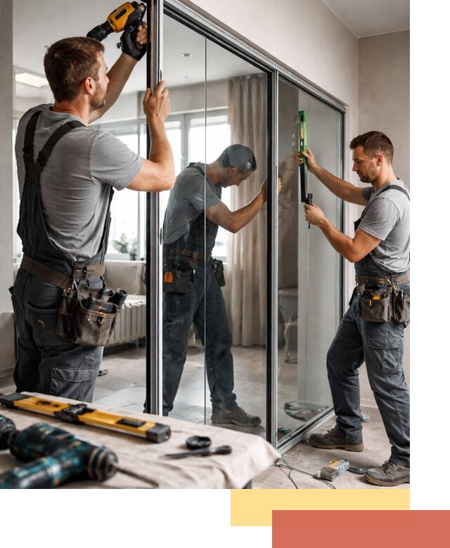 Каркасные стеклянные перегородки под ключ в Азнакаево