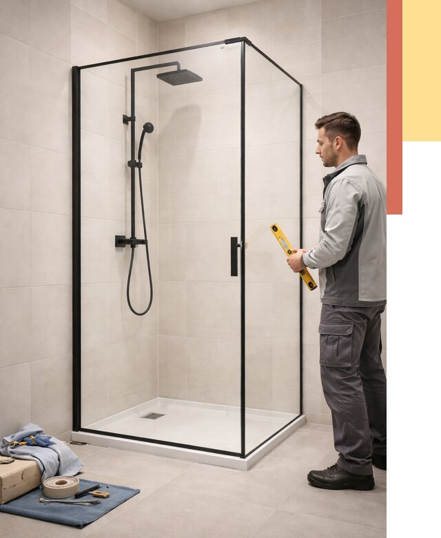 Стеклянные перегородки для душа в Азнакаево от 12828 руб. | Монтаж под ключ — ОТДЕЛОЧНИК-Знк